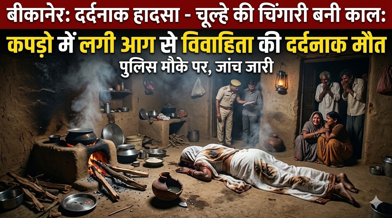 चूल्हे की चिंगारी बनी काल: कपड़ो में लगी आग से विवाहिता की दर्दनाक मौत