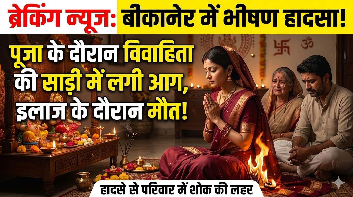 बीकानेर: पूजा करते साड़ी में लगी आग, महिला की इलाज के दौरान मौत