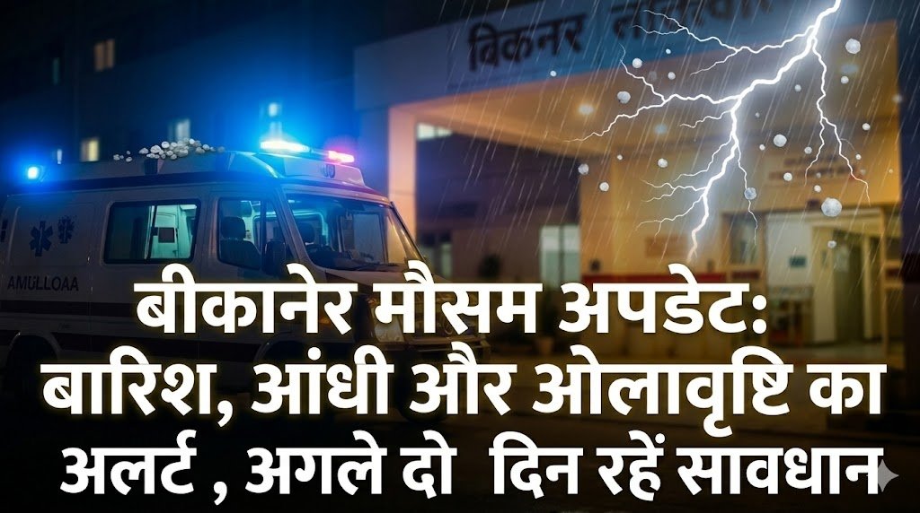 Bikaner Weather Update: बारिश, आंधी और ओलावृष्टि का अलर्ट, अगले दो दिन रहें सावधान