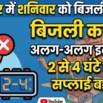 बीकानेर में शनिवार को बिजली कटौती: अलग-अलग इलाकों में 2 से 4 घंटे रहेगी सप्लाई बाधित