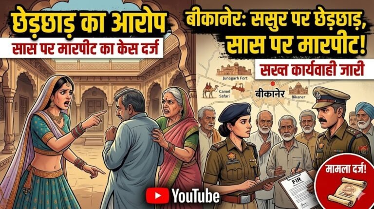 बीकानेर: महिला ने अपने ही ससुर पर लगाया छेड़छाड़ का आरोप, सास पर मारपीट का केस दर्ज